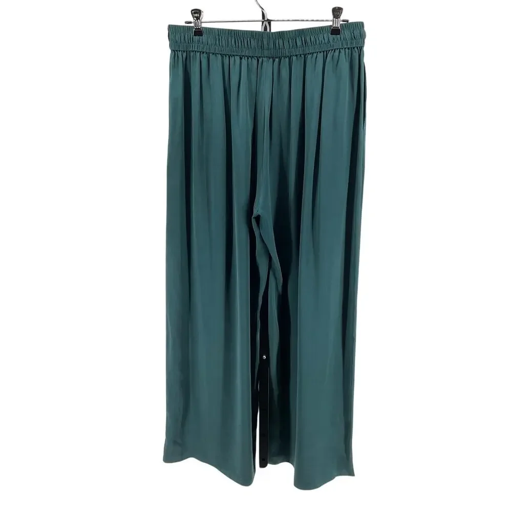 Zimmermann Gathered Teal Wide-Leg Size 3 Pants - Picture 2 of 6